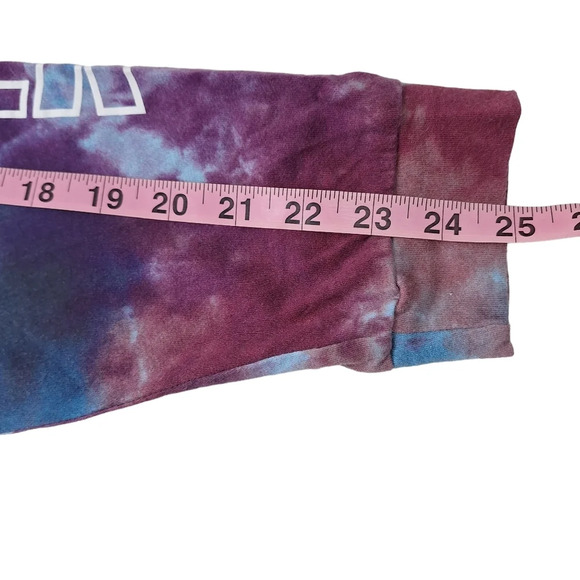 Hollister Men Large‎ Black Tie-Dye Long Sleeve Crew-Neck Graphic Logo Tee Shirt - Picture 9 of 11